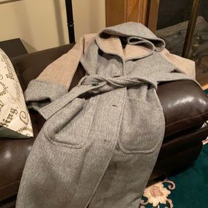 Lindsey thornburg wool hooded coat tie belt